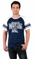 Fansamer Mens Vintage Striped City Football Tee White Navy Size XXL by Deal US