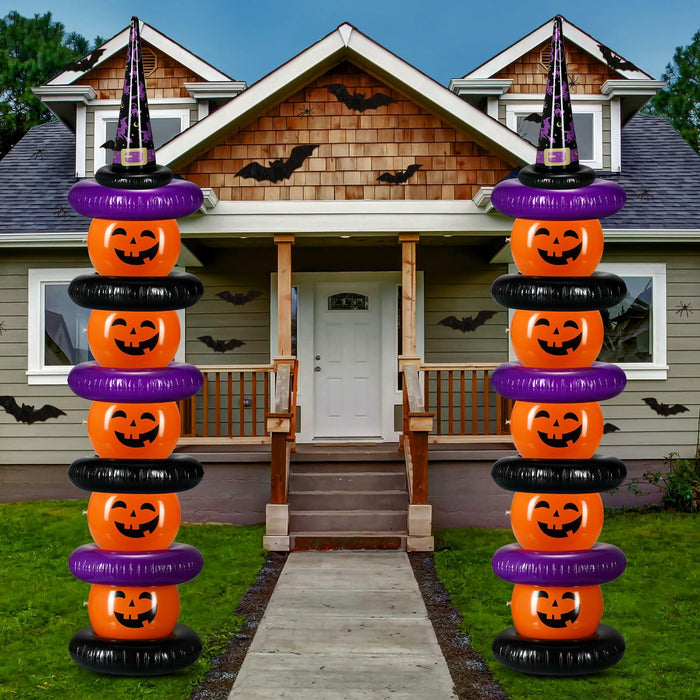 Lunmon Halloween Inflatable Ball Party Kit 24 Pcs Pumpkin Pool Floats by Deal US