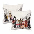 Boqpolu Movie Music Theme Pillow Covers Set of 2 18x18 Inch Multi-0006 by Deal US
