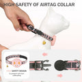 Odokele AirTag Cat Collar Breakaway Reflective with Bell Pink 9-13 in by Deal US
