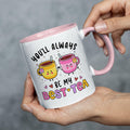 KINAPATO Friend Mug Funny Bestie Gift White Pink 11oz Ceramic by Deal US
