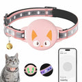 Odokele AirTag Cat Collar Breakaway Reflective with Bell Pink 9-13 in by Deal US