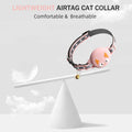 Odokele AirTag Cat Collar Breakaway Reflective with Bell Pink 9-13 in by Deal US