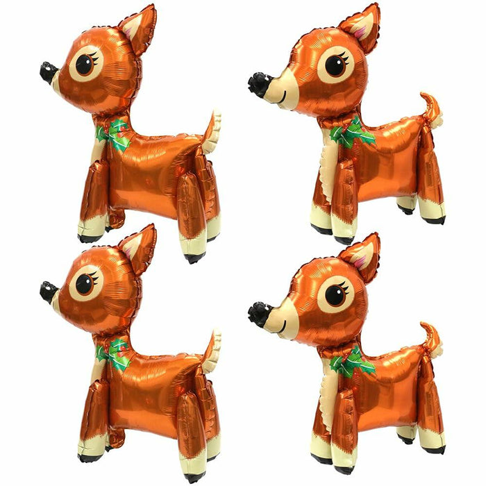 Deermon Christmas Reindeer Walking Animal Balloon Brown Large 4pcs by Deal US