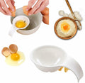 WsjiaboFux White Egg Yolk Separator Plastic Strainer for Baking 1 Count by Deal US
