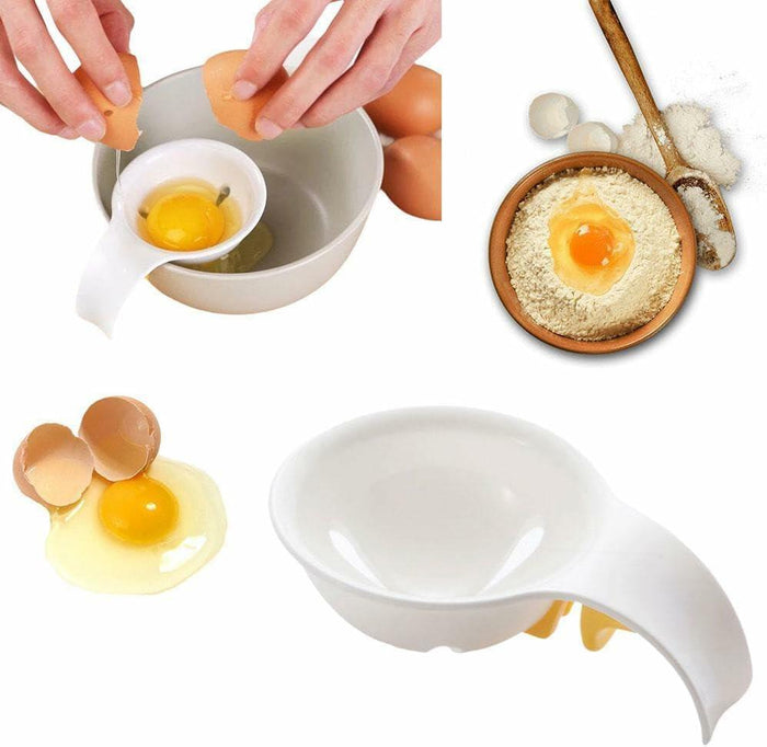 WsjiaboFux White Egg Yolk Separator Plastic Strainer for Baking 1 Count by Deal US