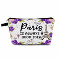 YULUENZE Paris Makeup Bag Eiffel Tower Travel Cosmetic Zipper Pouch by Deal US