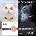 Odokele AirTag Cat Collar Breakaway Reflective with Bell Pink 9-13 in by Deal US