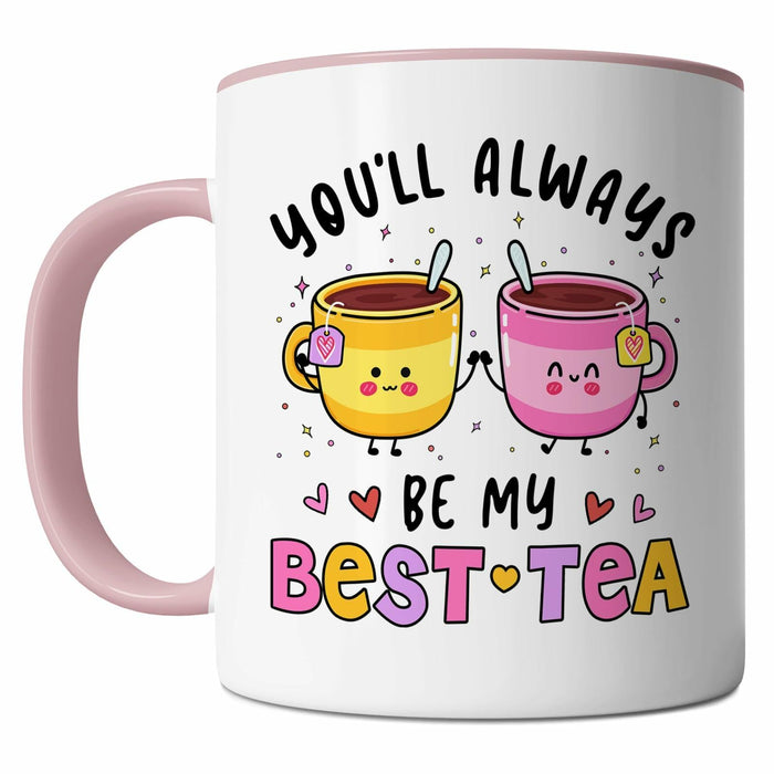 KINAPATO Friend Mug Funny Bestie Gift White Pink 11oz Ceramic by Deal US