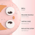 Odokele AirTag Cat Collar Breakaway Reflective with Bell Pink 9-13 in by Deal US