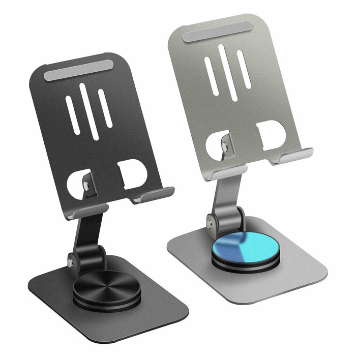 Joe zlvy Cell Phone Stand 360° Rotatable Adjustable Foldable Silvery by Deal US