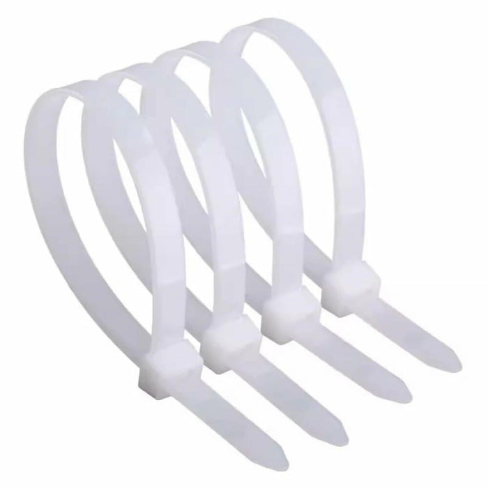 AUHKO 8in Heavy Duty Nylon Zip Cable Ties White 121lbs Tensile Strength by Deal US