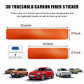 povtii 4PCS Car Door Sill Protector 3D Carbon Fiber Green Anti-Scratch by Deal US