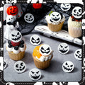 Amyhill Halloween Ghost Cupcake Toppers Rings 48 Pack Party Supplies by Deal US