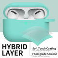 GMUDA Silicone Cover for AirPods Pro 1 & 2 with Keychain Mint Green by Deal US