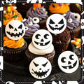 Amyhill Halloween Ghost Cupcake Toppers Rings 48 Pack Party Supplies by Deal US