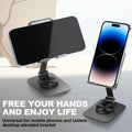 Joe zlvy Cell Phone Stand 360° Rotatable Adjustable Foldable Silvery by Deal US