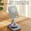 Joe zlvy Cell Phone Stand 360° Rotatable Adjustable Foldable Silvery by Deal US