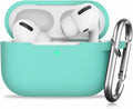 GMUDA Silicone Cover for AirPods Pro 1 & 2 with Keychain Mint Green by Deal US