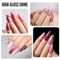YOKE FELLOW Gel Nail Polish Set 6 Pcs 10ML Nude Pink Glitter Gel Polish by Deal US