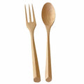 Chen Mi 20 Pc Wooden Spoon Fork Set Japanese Style Reusable Cutlery by Deal US