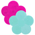 OUYFBO Makeup Brush Cleaning Pad 2 Pack Silicone Cleaner Mat w Suction by Deal US