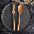 Chen Mi 20 Pc Wooden Spoon Fork Set Japanese Style Reusable Cutlery by Deal US