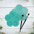 OUYFBO Makeup Brush Cleaning Pad 2 Pack Silicone Cleaner Mat w Suction by Deal US