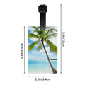 Palm Tree Luggage Tag Blue Ocean Travel Bag ID Tag Adjustable Strap by Deal US
