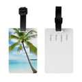 Palm Tree Luggage Tag Blue Ocean Travel Bag ID Tag Adjustable Strap by Deal US