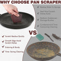 Pan Scraper Pot Scraper Plastic for Cast Iron Cookware 6 Pcs Brown by Deal US