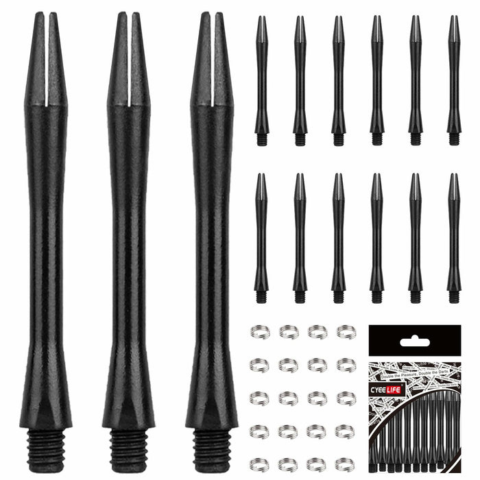CyeeLife Dart Shafts 15 Pack with O Rings Dart Accessories Black by Deal US
