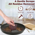 Pan Scraper Pot Scraper Plastic for Cast Iron Cookware 6 Pcs Brown by Deal US