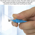 NTCFL Cat6 Patch Cable 1m Light Blue 10Gbps 250MHz Gold Plated Tips by Deal US
