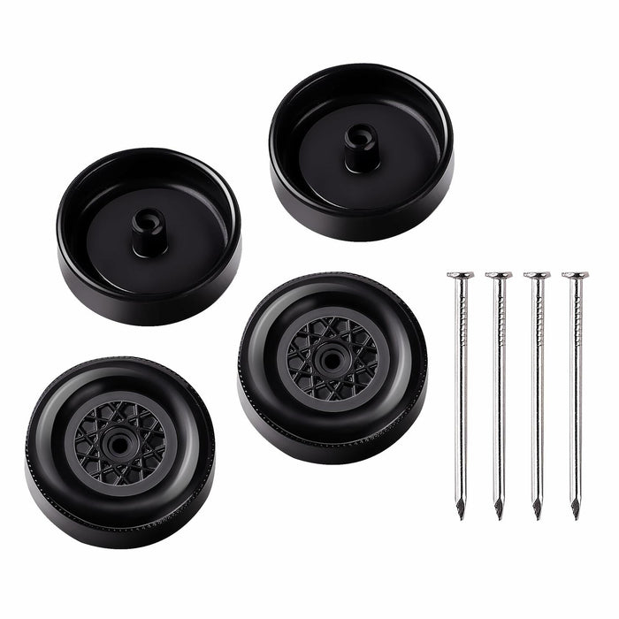 SeDeplacer Polished Axles & Prepped Wheels Kit 4Pcs Axles 4Pcs Wheels by Deal US
