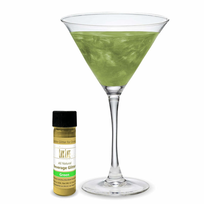 Lux Life Edible Drink Glitter Green Food Grade for Cocktails Wine 4g by Deal US
