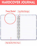 WLPFSAHF A5 Hardcover Spiral Journal Notebook Lined 120 Pages Bohemian by Deal US