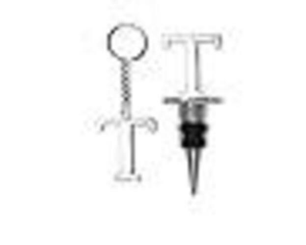 Lutong Letter Gift Set Key Ring Bottle Stopper Silver Set of 2 by Deal US