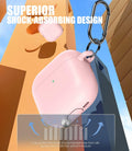 Seltureone AirPods 4 Case Soft Silicone Shockproof Keychain Pink 2024 by Deal US
