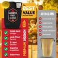 Smoker Chef Ultimate Meat Resting Bag 21" Black BBQ Blanket + 24 Butcher Sheets by Deal US