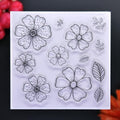 DDOUJOY Flowers Leaves Background Clear Silicone Stamps for Card Making by Deal US