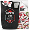 Smoker Chef Ultimate Meat Resting Bag 21" Black BBQ Blanket + 24 Butcher Sheets by Deal US