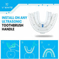 VWHITE U Shaped Replacement Head Ultrasonic Toothbrush White Adult Soft Silicone by Deal US