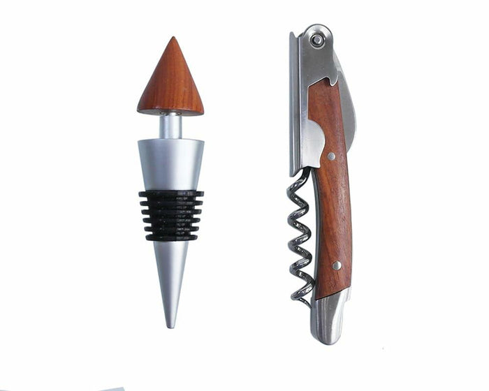 Lutong Professional Wine Opener Corkscrew w/Foil Cutter & Cap Remover Brown by Deal US