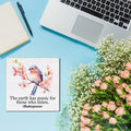 SOFEGY Inspirational Desk Decor Motivational Quote Wood Block Plaque 5x5 Inch by Deal US