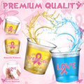 Nuogo Breast Cancer Pink Plastic Shot Glasses 2.87oz 100 Pcs Clear Pink by Deal US