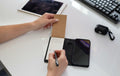 MOJO-HOME Notepad Wallet Phone Case w Pen for iPhone 13 Pro Black by Deal US