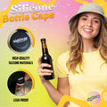 Nightcap Drink Spiking Prevention Bottle Caps Silicone Beer Wine 2 Pack by Deal US