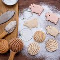 LUOFUAWEI Concha Cutter Mexican Bread Pig Cookie Cutter Set Silver Mini 4.1in by Deal US