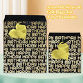 suosicn 8 Pack Black Embossed Metallic Polka Dot Paper Gift Bags with Handles by Deal US